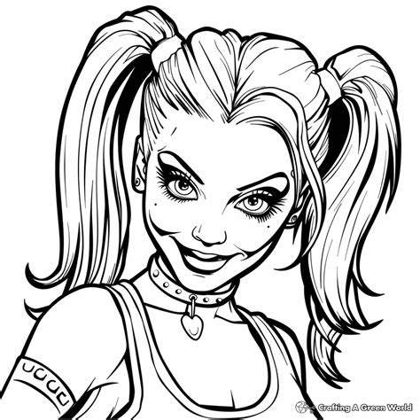 Harley Quinn Coloring Pages Free And Printable