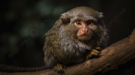 Monkey Looking Downwards At The Camera Background Picture Of Pygmy