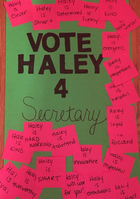 Student Council Election Poster Ideas My Daughter Made This She Did A