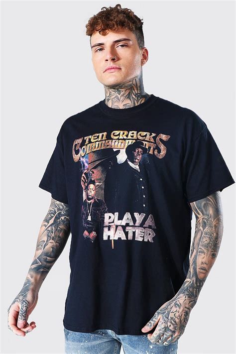 Mens Oversized Biggie License T Shirt Boohoo