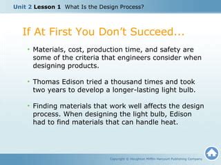 Unit The Engineering Process Lesson What Is The Design Process