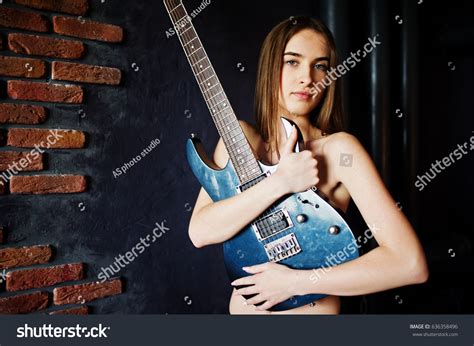 Portrait Sexy Nude Brunette Girl Black Stock Photo Shutterstock