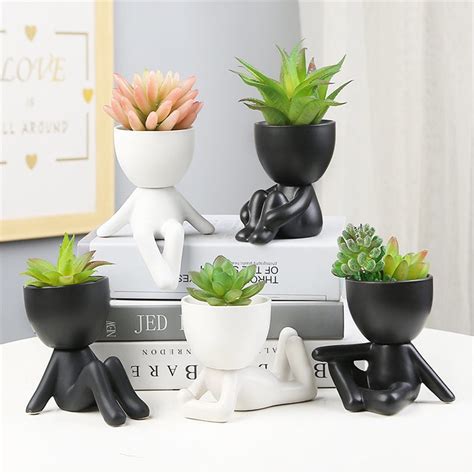 Creative Ceramic Vase Ornament Craft Succulent Plant Pots Vases And