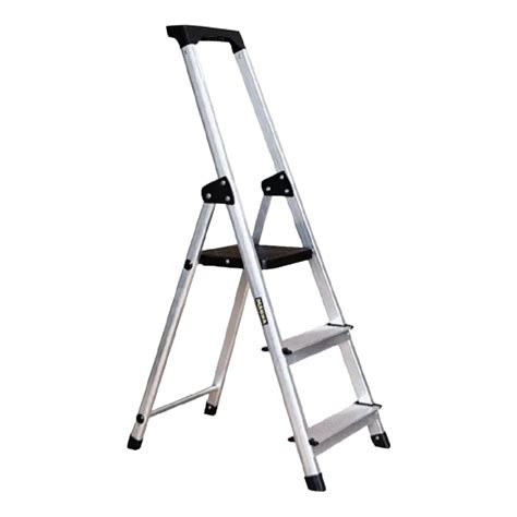 Ripley ESCALERA ALUMINIO PLEGABLE TIPO TIJERA 3 PELDAÑOS