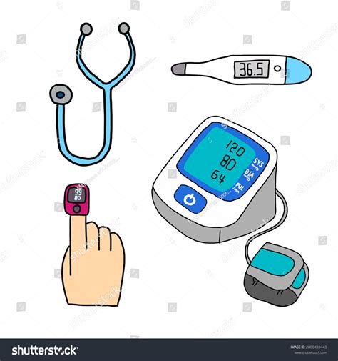 Vital Signs Monitor Measures Basic Medical Stock Illustration ...