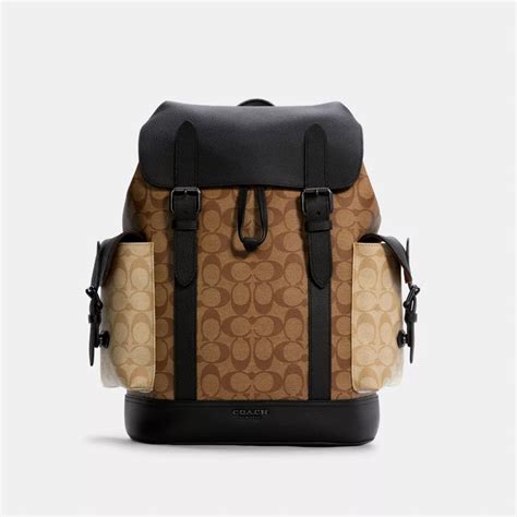 Coach® Hudson Backpack In Blocked Signature Canvas