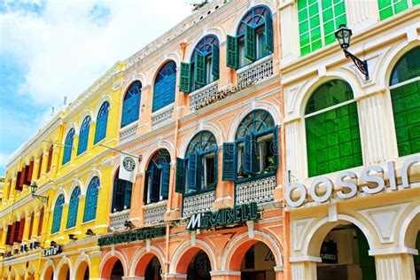 Senado Square Heritage Building, Macau, China Editorial Stock Photo ...