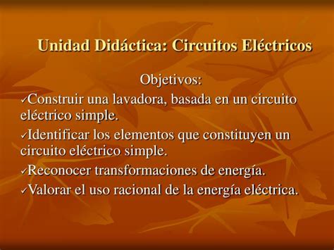 PPT Unidad Didáctica Circuitos Eléctricos PowerPoint Presentation