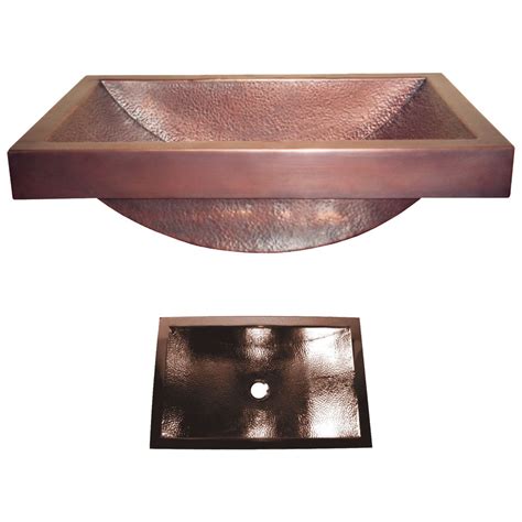 Copper Sink with 4-inch Apron Option - copperbathtubonline