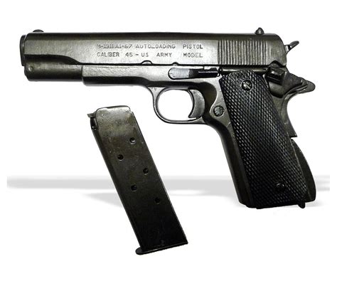 Макет пистолет Colt M1911 .45, пластик. рукоять (США, 1911 г.) DE-1227 ...