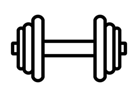 Dumbbell Clipart Black