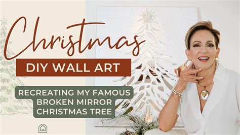 Diy Wall Art Broken Mirror Christmas Tree Youtube