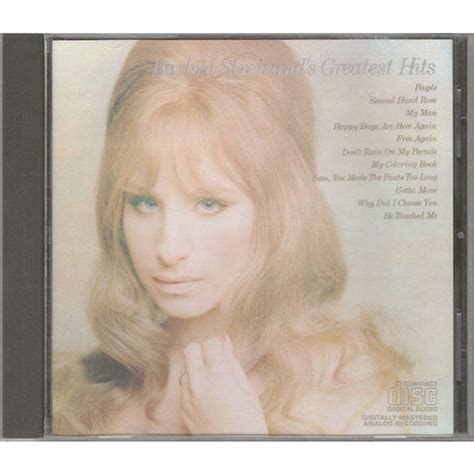 Columbia Media Barbra Streisand Barbra Streisands Greatest Hits Cd