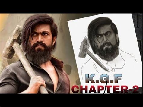 How To Draw Kgf Chapter How To Draw Kgf Yash Circulism Method