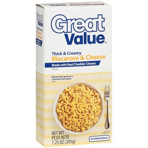 Great Value Thick And Creamy Macaroni And Cheese Dinner Mix 725 Oz