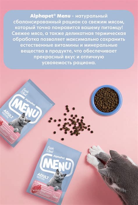 Сухой полнорационный корм с говядиной для взрослых кошек и котов ...