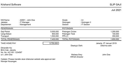 Payslip Contoh Slip Gaji Simple At Cermati The Best Porn Website