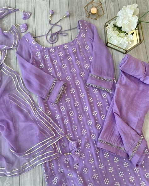 Purple Punjabi Suit For Women Salwar Kameez Readymade Custom Etsy