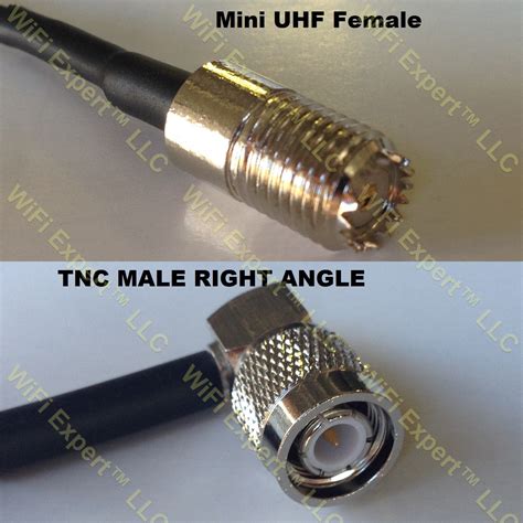 Rg Mini Uhf Female To Tnc Male Angle Coaxial Rf Pigtail Cable Rf