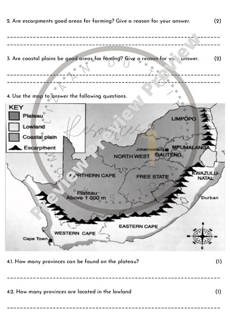 Grade 5 Geography Test South Africa • Teacha