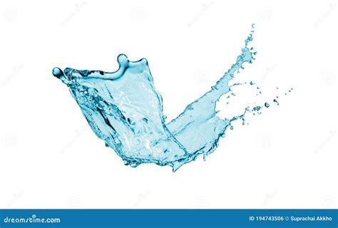 Drinking Water Splash Isolated on White Stock Photo - Image of cool, liquid: 194743506