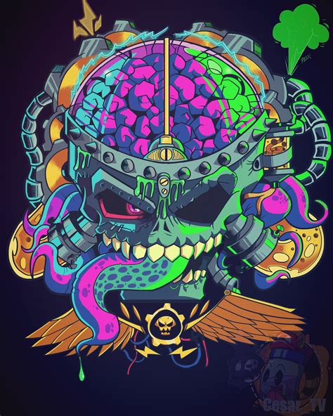 Neon Skull! by CesarTovarFlores on Newgrounds