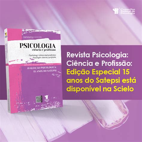 Revista Ci Ncia E Profiss O Sobre Avalia O Psicol Gica Cfp Cfp