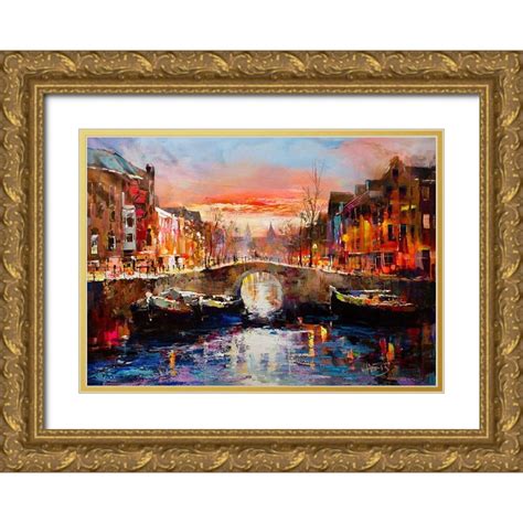 Haenraets Willem X Gold Ornate Wood Framed With Double Matting