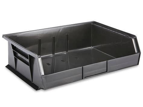 Plastic Stackable Bins 11 X 16 1 2 X 5 Black S 13537bl Uline