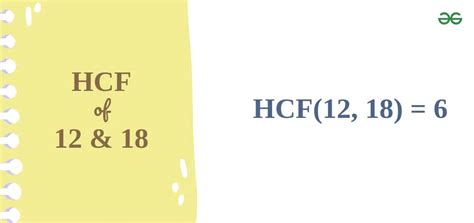 HCF Of 12 And 18 How To Find HCF Of 12 And 18 GeeksforGeeks