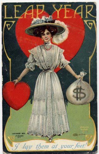 Leap Year Antique Postcards