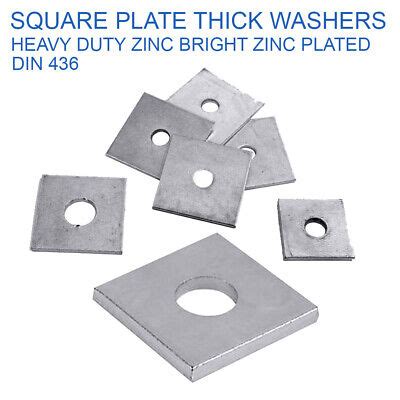 M M M M M M Square Plated Thick Washers Heavy Duty Zinc