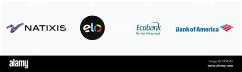 ELO logo, BANK OF AMERICA logo, ECOBANK logo, NATIXIS Logo, Editorial ...