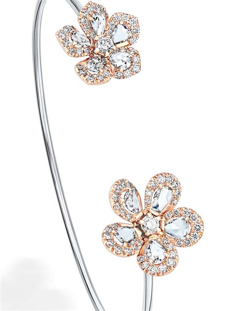 David Morris 18kt Rose Gold Diamond Miss Daisy Bangle Farfetch