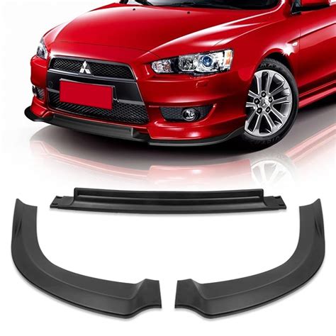 Buy For 2008 2015 Mitsubishi Lancer RA Style Matt Black Front Bumper