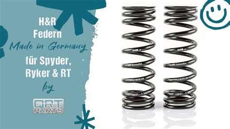 Erkl Rvideo H R Sportfedern Von Qrt Parts F R Spyder F Rt Und Ryker