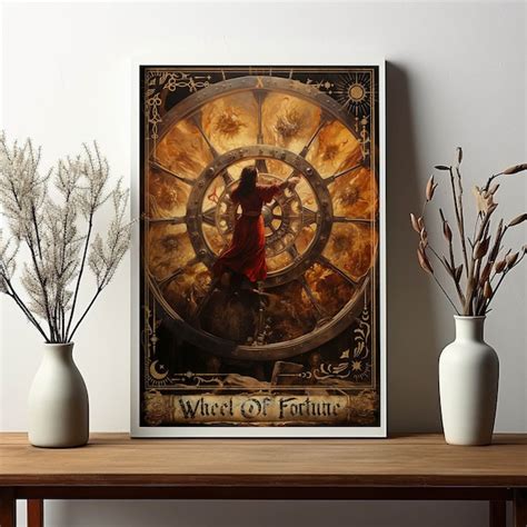 Wheel Of Fortune Tarot Poster Etsy