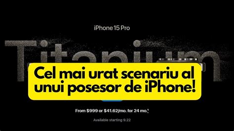 Cum Ar Fi Sa Scapi Pe Jos Un IPhone 15 PRO