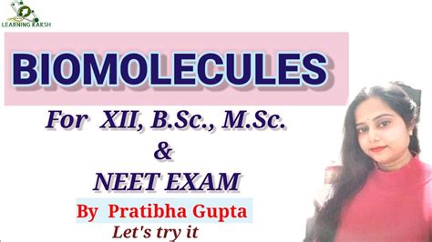 Biomoleculescarbohydratesproteinslipidsnucleic Acid Xiibiologybscmscneet Youtube