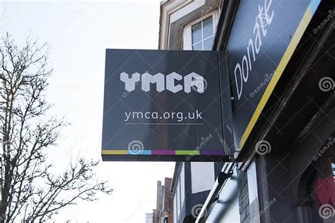 A Ymca Sign Outside A Charity Shop In Frinton Essex In The Uk