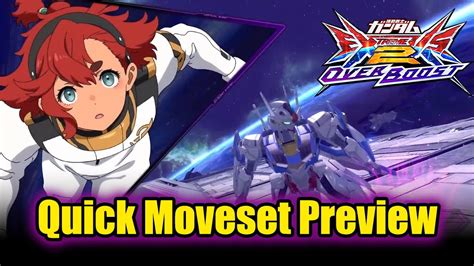 Quick Look At Gundam Aerial Moveset Gundam Extreme Vs Over Boost