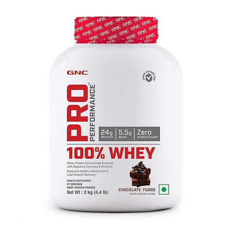 GNC Performance 100 Whey Protein 4Lbs Chocolate Fudge STradeNutrition