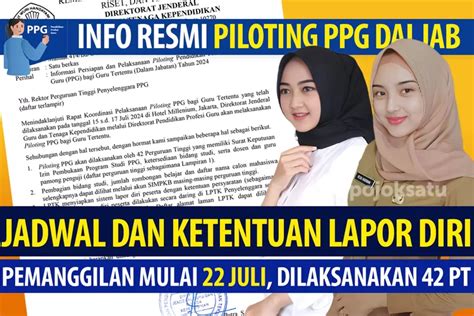 Ini Dia Surat Resmi Piloting Ppg Daljab Guru Tertentu Pemanggilan