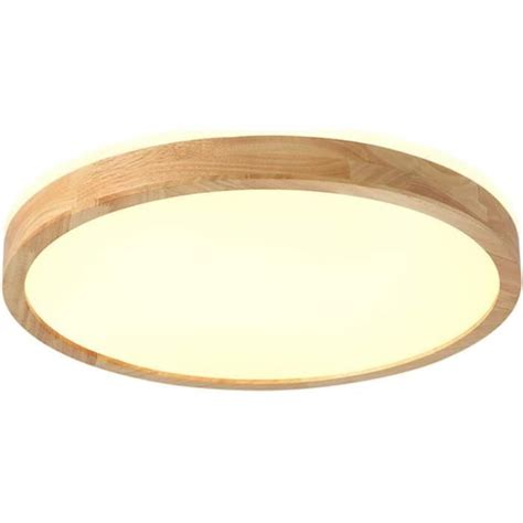 Nouveau Plafonnier En Bois Massif Plafonnier Rond Ultra Mince De Cm