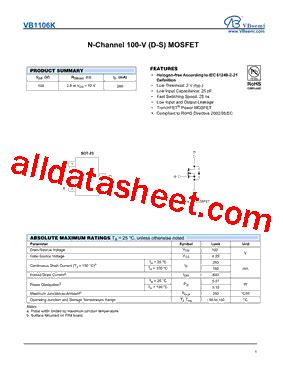 Vb K Datasheet Pdf Vbsemi Electronics Co Ltd