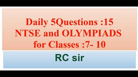 Daily 5questions 15useful All Mathematics Olympiads Useful For 6