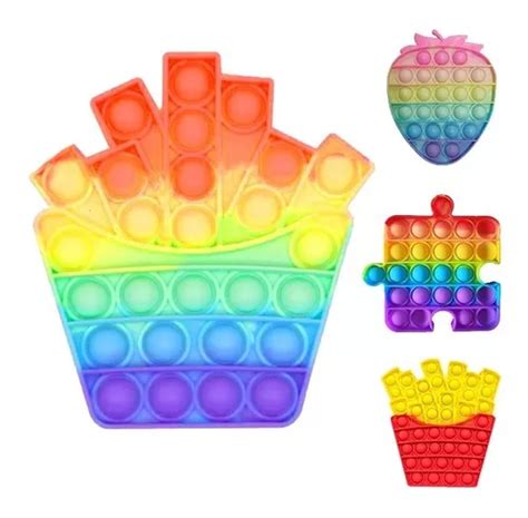 Pop It Originales Importados Silicona Anti Estres Arcoiris ALI TRADE