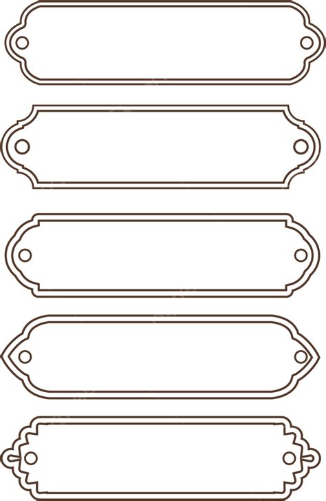 Forma De Cuadro De Texto De Cuadro De Título De Borde Geométrico Simple Png Cuadro De Título