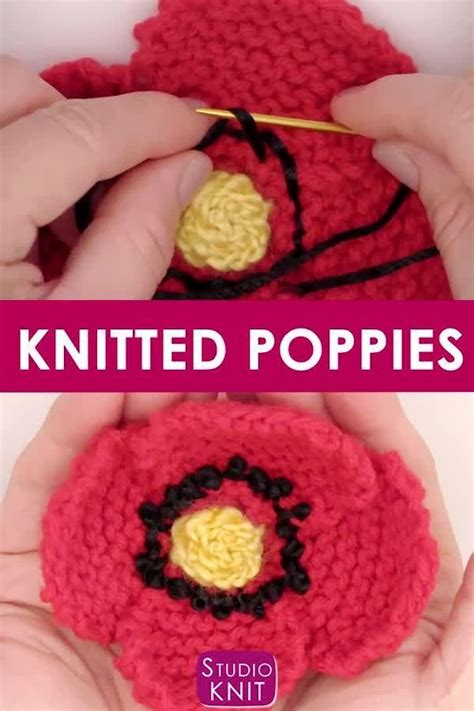 Poppy Knitted Flowers Pattern Artofit