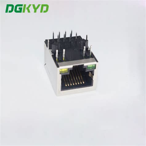 Black Metal Shielded Pbt Cat5 Rj45 Connector 8p8c Ethernet Jack Rj45 With Transformer